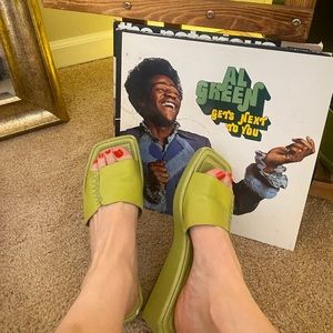 Green 🍀 Platform Sandals 90s 👡